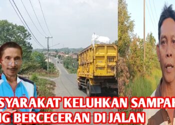 Masyarakat Muara Enim Keluhkan Sampah Berceceran Di jalan
