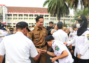 Apel Gabungan di Bulan Kemerdekaan Plt. Bupati Beri Arahan Kebangsaan