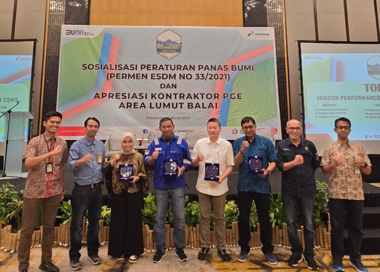 PGE Area Lumut Balai Sosialisasikan Regulasi Panas Bumi dan Apresiasi Kontraktor pada Event Penutupan Bulan K3 2024.