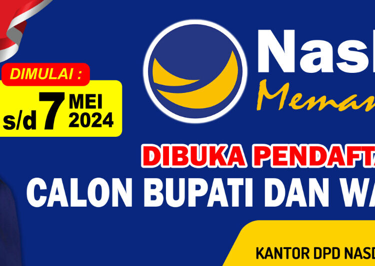 Partai Nasdem Kembali Buka Pendaftaran penjaringan Balonbup dan Wabup Muara Enim