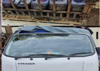 Sat Reskrim Polres Muara Enim  GulungTersangka penyalagunaan BBM di Jalan Lintas